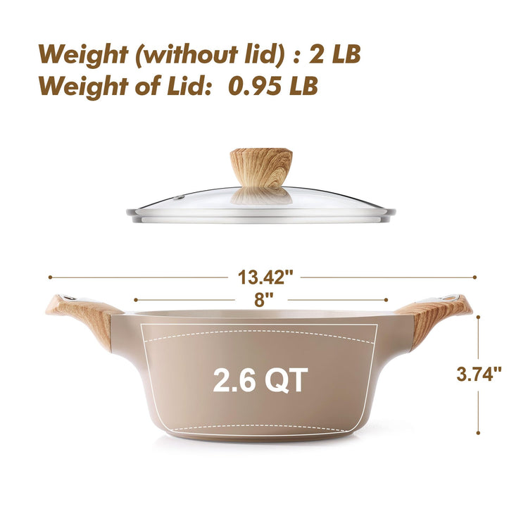 Ceramic Nonstick Stock Pot with Lid