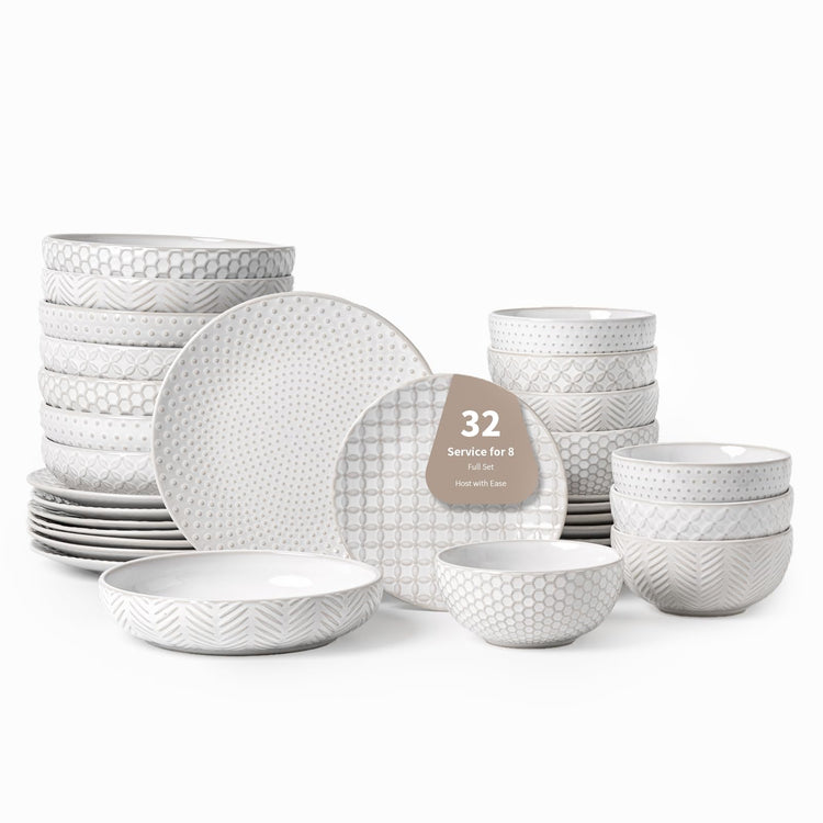 32 Piece Luxury Dinnerware Set (32 Count)
