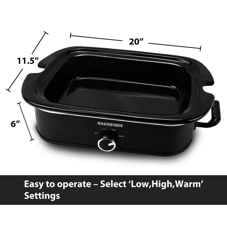 4 Quart Slow Cooker with Casserole Manual Warm Setting
