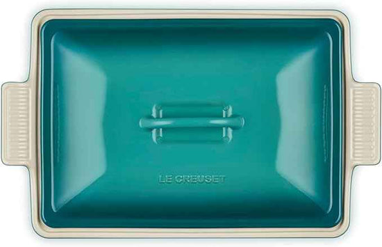 Le Creuset Stoneware Heritage Covered Rectangular Casserole, 4 qt. (12" x 9"), Riviera