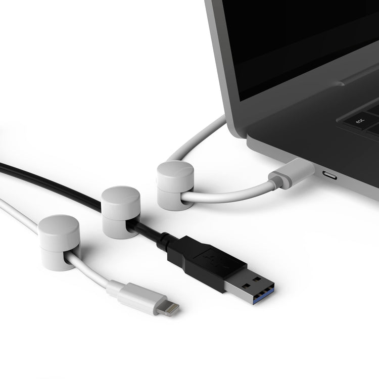 Cable Anchors for Desk Organization White
