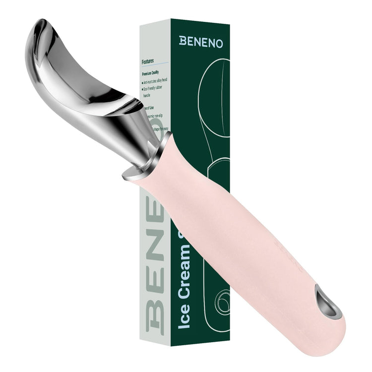 Premium Heavy Duty Ice Cream Scoop with Ergonomic Grip Handle