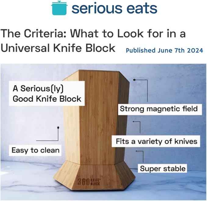 360KnifeBlock™ - ROTATING - Magnetic - BEST Universal Knife Block - Made in America