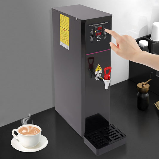 Step-Heating Commercial Hot Water Dispenser, 20L/5.28Gal Hot Water Boiler Dispenser Electric Water Pot Boiler Commercial Boiling Water Machine for Tea Coffee Shop Dessert Shop Hotel - 45L/H 3000W