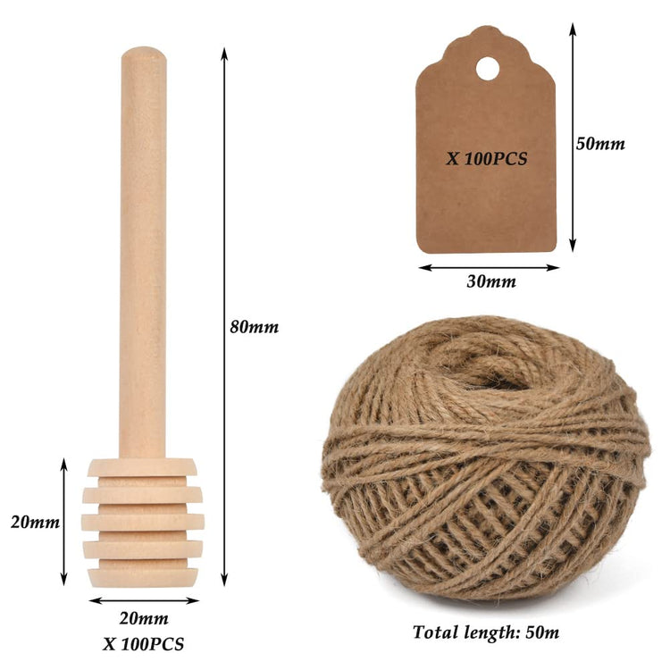100pcs Honey Dipper Sticks