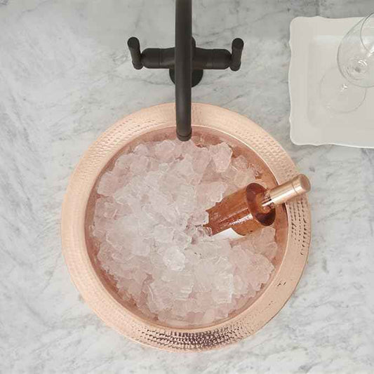 Native Trails CPS416 Mojito Copper Drop-in Bar/Prep Sink, Polished Copper