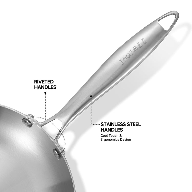 8 Inch Stainless Steel Frying Pan with Lid