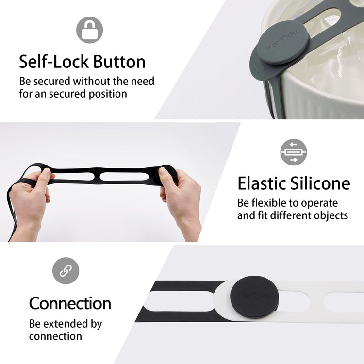 Silicone Latch Strap for Slow Cooker Lid Self (2 Count)