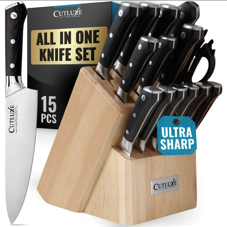 15 Piece Knife Set for Kitchen (15 Count)