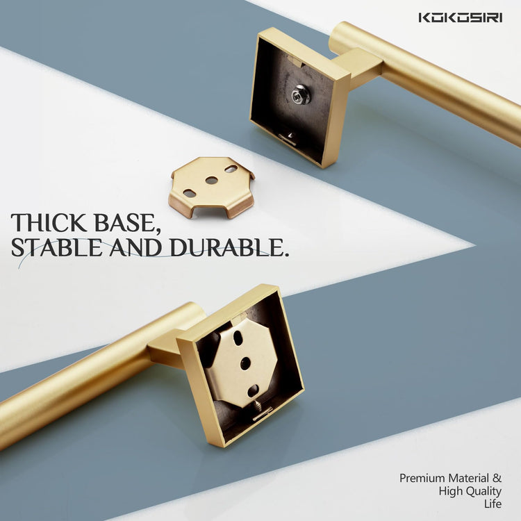 Bathroom Towel Bar Bath Towel Holders for Toilet Kitchen Cabinet Wall Mount 24 Inch Brushed Gold Stainless Steel B4005BG