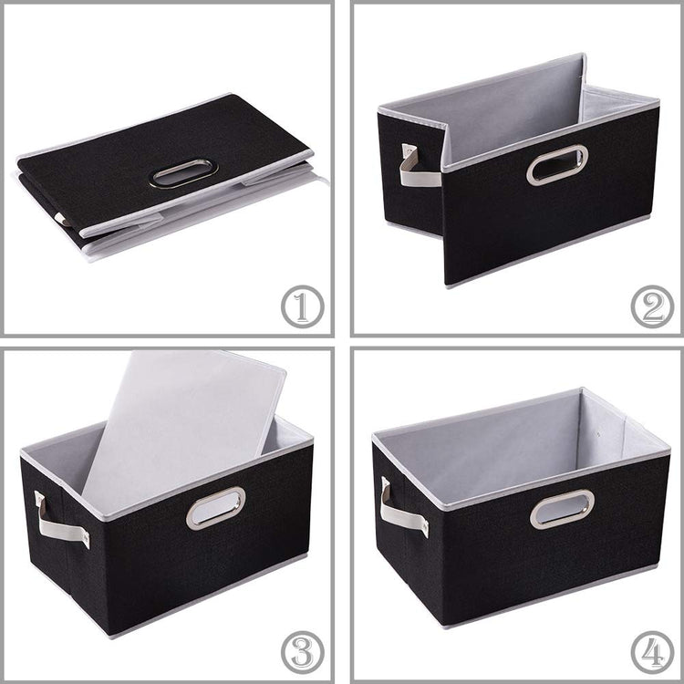 Larger Collapsible Storage Bins for Closet [5 (6 Count)