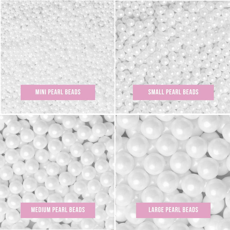 Sweets Indeed Sprinkles, White Sugar Pearl 4 Pack, 8.46 ounces, Edible Sprinkle Mix, Perfect for Cake Decorations, Baking, Ice Cream, Cookies, Cupcake Topper