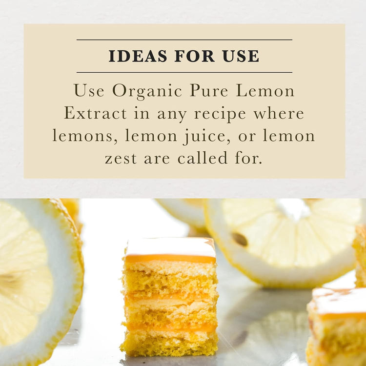 Cook's Pure Lemon Extract, Premium Quality, Cold Pressed Lemon, Sugar Free, Gluten Free, Allergen Free, 8 oz - Nestoria