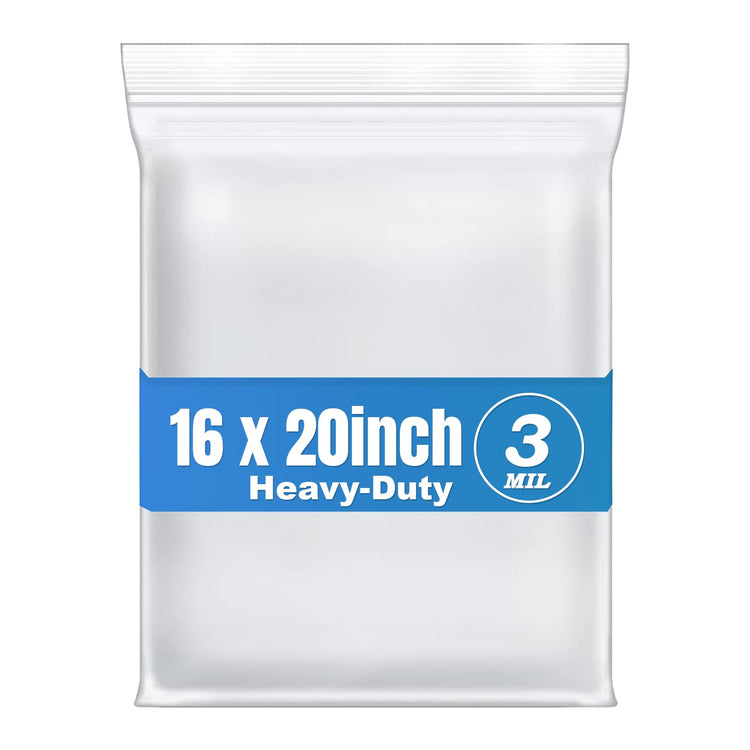 30Pcs 16"x20" Thick 3Mil Large Clear Reclosable Zip Seal Lock Plastic Bags (30 Count)