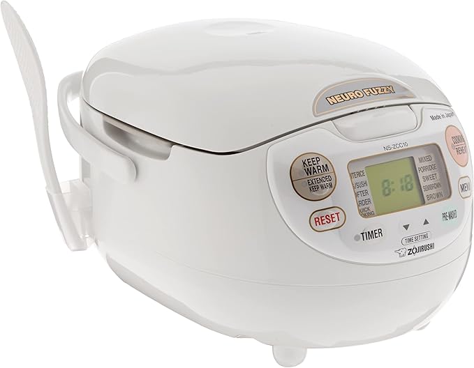 COMFEE' Countertop Dishwasher Bundle with Zojirushi 5-1/2-Cup Neuro Fuzzy Rice Cooker, White