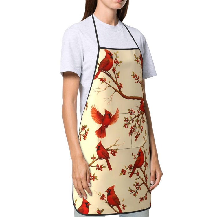 Red Cardinal Chef Apron For Women