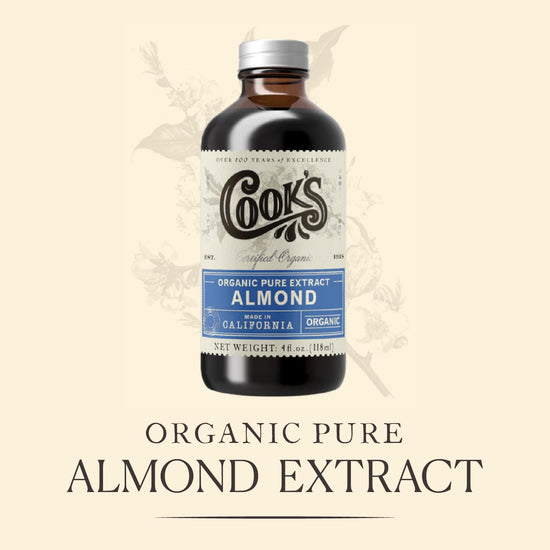 Cook's, Organic Pure Almond Extract, for Cookies, Cakes, Pastries, Allergen Free, 128 Ounces (1 Gallon) - Nestoria