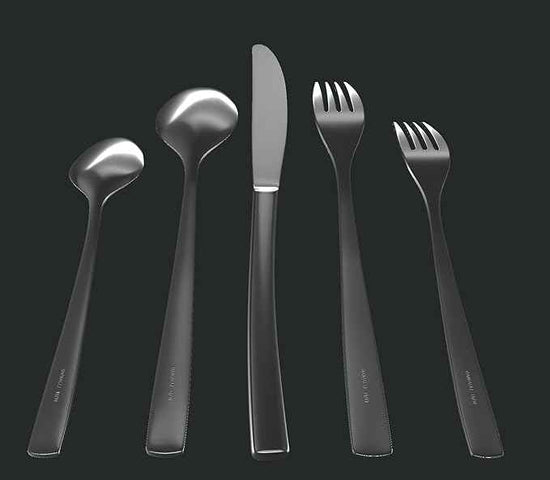 Modern Sleek Silverware Set - 18/10 Stainless Steel Flatware Set for Elegant Dining - Dishwasher Safe Cutlery Set - Built to Last Commitment (40-Piece)