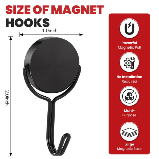 Magnetic Hooks for Cruise Cabins 50Lbs+ Heavy Duty Magnet Hook