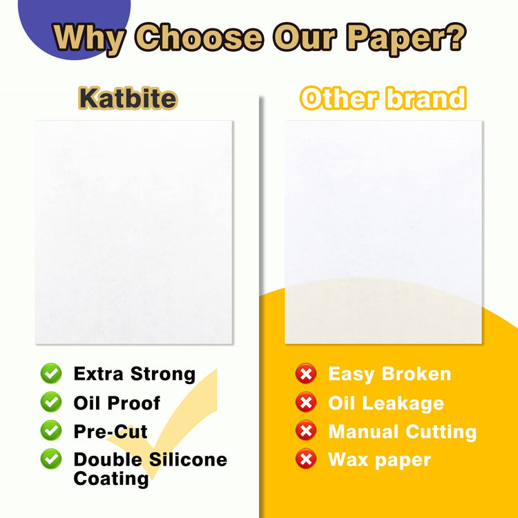 500 Pcs Parchment Paper Baking Sheets