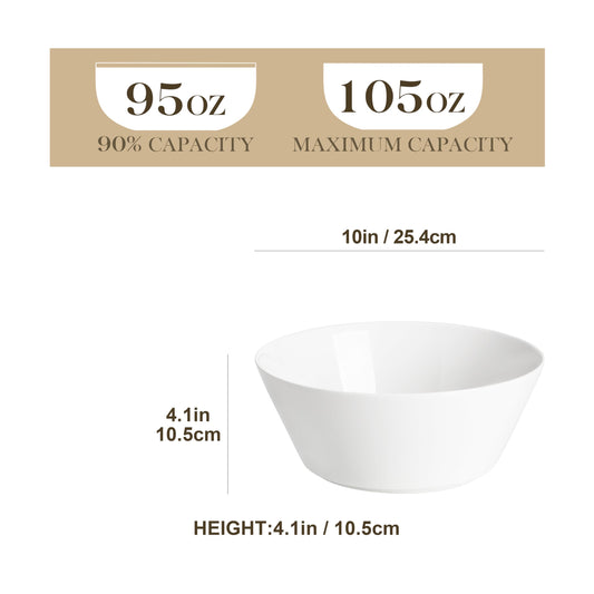 105 OZ Large Serving Bowls Ceramic Salad Soup Bowls Set of 2 (2 Count)