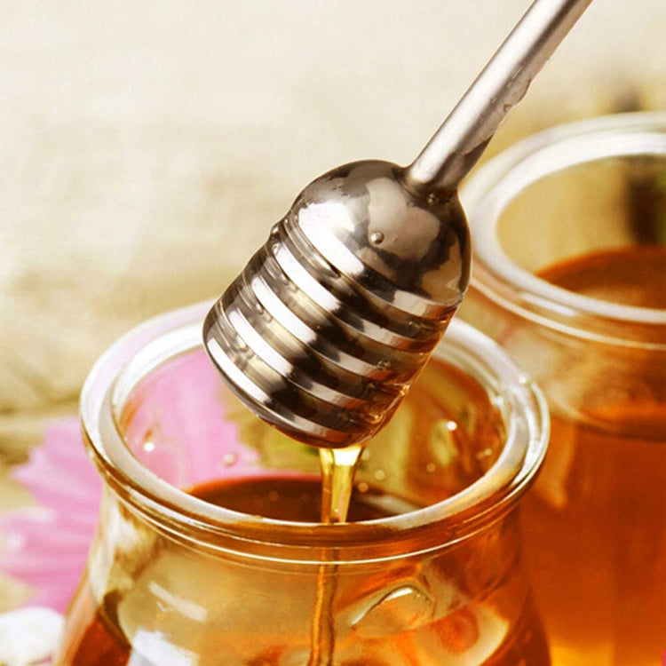 Stainless Steel Honey Dipper Stick 6.3 Inch Honey Wand Server for Honey Pot Dispense Drizzle Honey