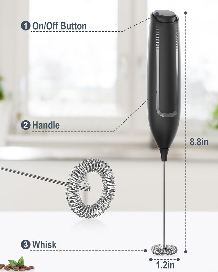 Milk Frother Handheld Battery