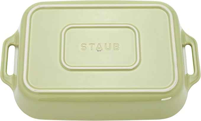 Staub Ceramic 3-pc Rectangular Baking Dish Set - Macaron Pastel Green