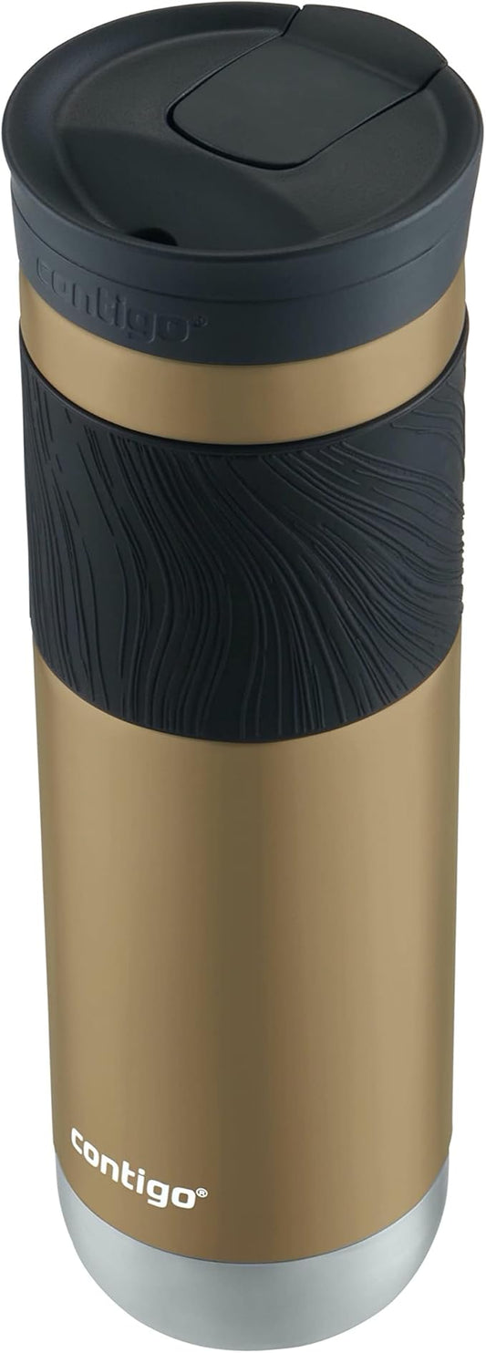 Contigo Byron 2.0 Stainless Steel Travel mug with Snapseal Lid and Grip,24oz,Chardonnay,BPA Free and Leak Proof,(Pack of 4)