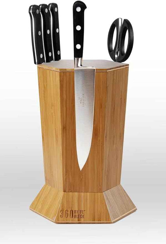 360KnifeBlock™ - ROTATING - Magnetic - BEST Universal Knife Block - Made in America