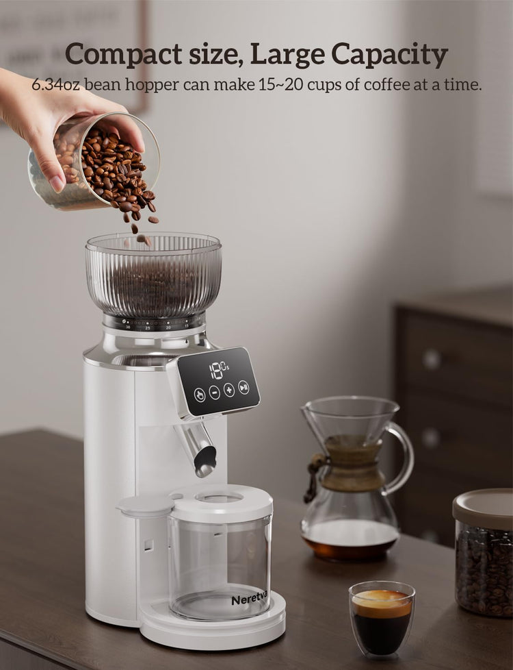 Stainless Steel Espresso Grinder with Portafilter Holder