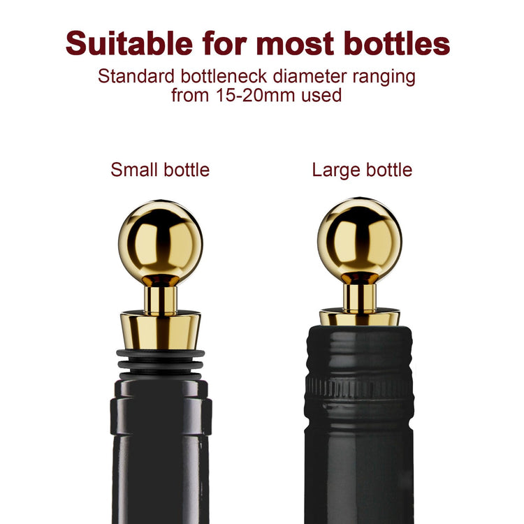 Wine Stoppers for Wine Bottles 3Pcs Vacuum Wine Bottle Stopper with Silicone Reusable Wine Corks (3 Count)