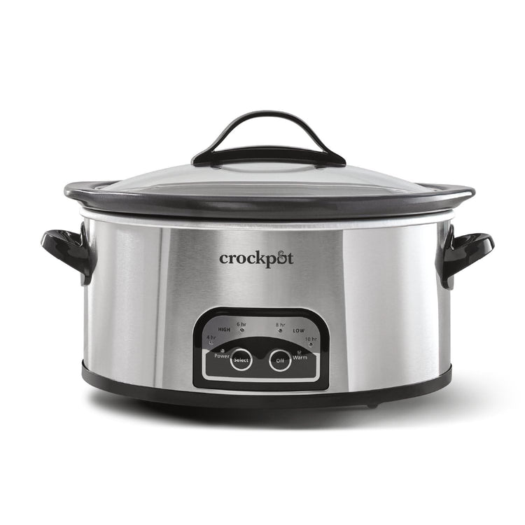 6 Quart Programmable Slow Cooker with Timer and Auto Food Warmer Setting