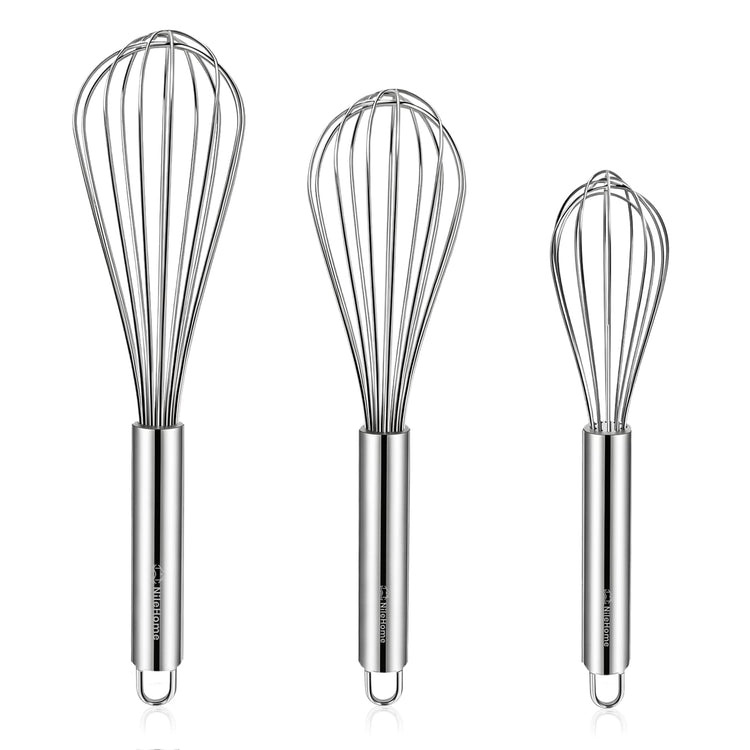 3 Pack Stainless Steel Whisk Set (3 Count)