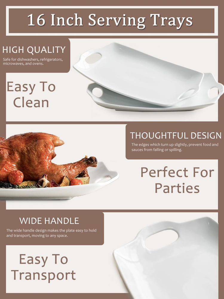 Turkey Serving Platter for Entertainment (2 Count)