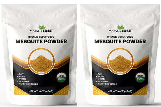 Mesquite Powder USDA Certified Non GMO, Vegan Protein Superfood Natural Fiber - Perfect for Smoothies and Baking 16 Ounces (1 Pound (Pack of 2)) - Nestoria