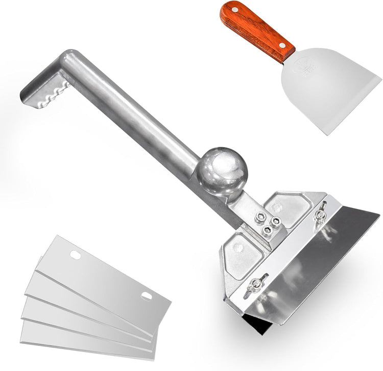 Grill Scraper Heavy Duty Griddle Scraper Set with Replacement Blades Flat Top Grill Accessories Griddle Cleaning Kit for Restaurants