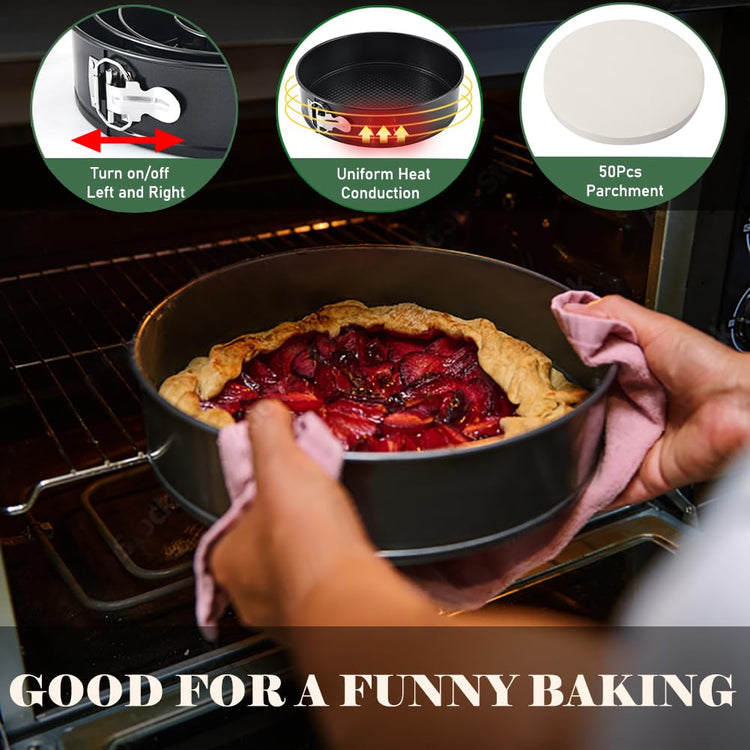 7 Inch Springform Pan 50 Pcs Parchment Paper Baking Mold Cake Cheesecakes