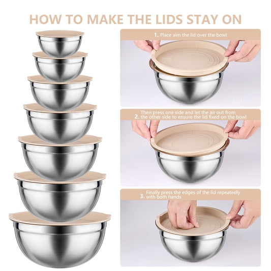 Mixing Bowls with Lids Set (25 Count)