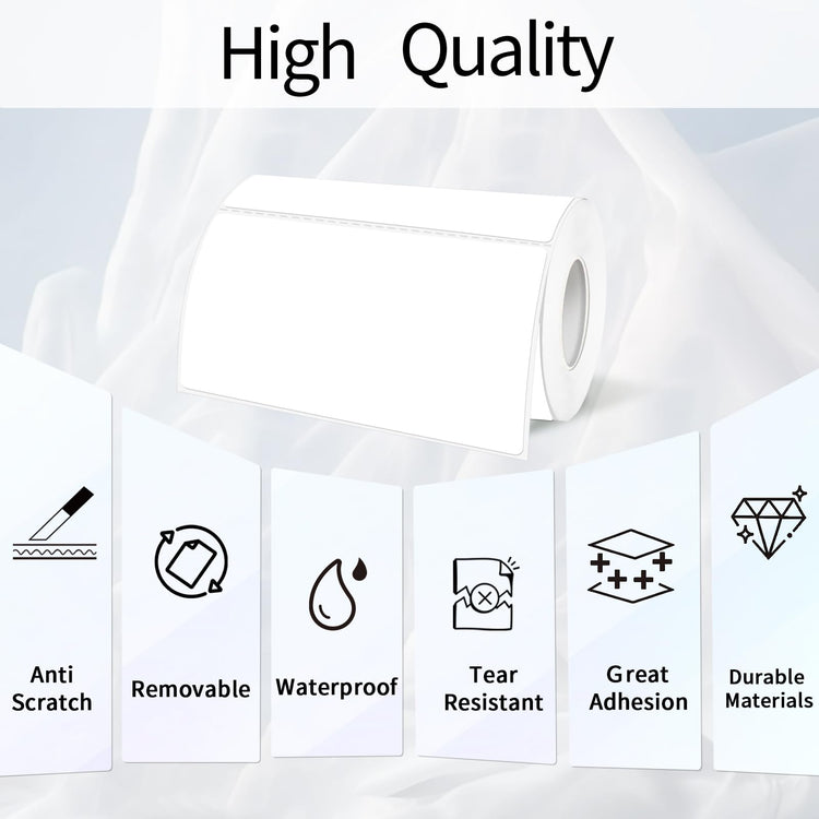 White Thermal Labels 2x4 Inch