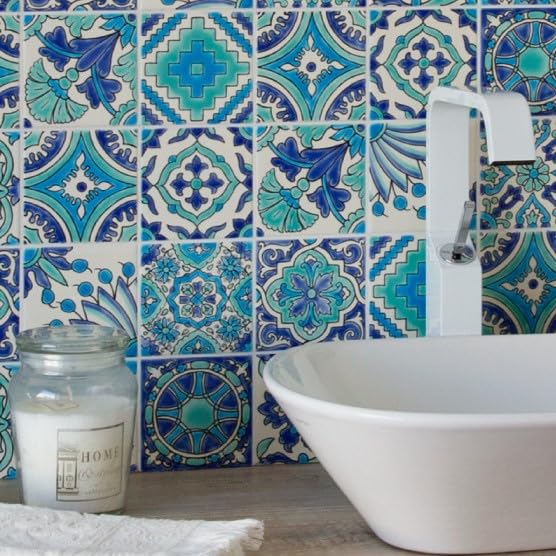 Set of 9 Decorative Ceramic Tiles