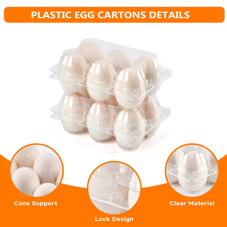120Pack Jumbo Egg Cartons Duck Egg Cartons Extra Large Egg Containers XL Egg Tray Holders for Home Ranch Chicken Farm (120 Count)