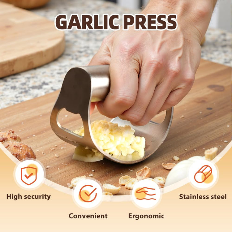 2025 Upgraded Garlic Press Stainless Steel
