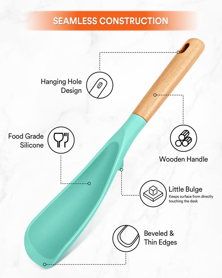 Cooking Spoon and Rice Scooper for Nonstick Cookware
