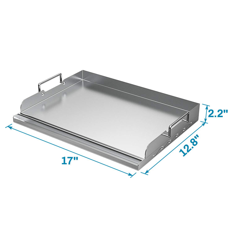 Stainless Steel Griddle Flat Top Plate 17" x 13"