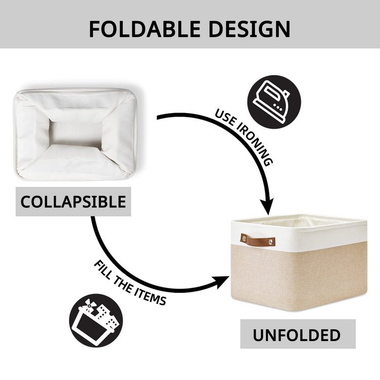 Fabric Storage Bins for Laundry (4 Count)