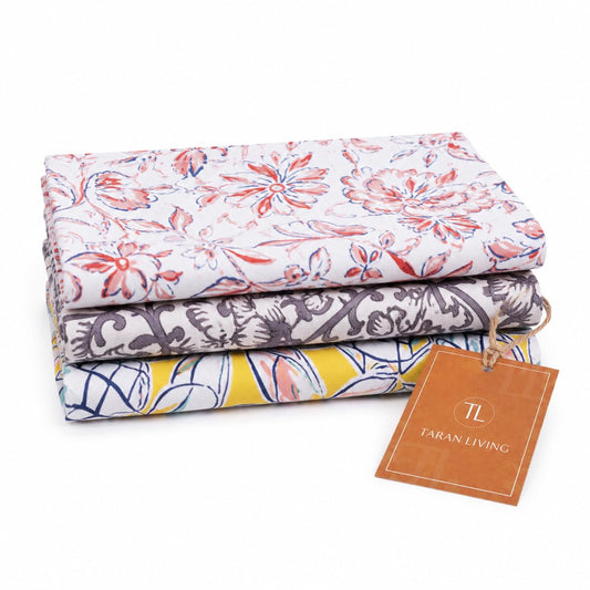 Printed Kitchen Dish Bar and Tea Towels Cotton (6 Count)