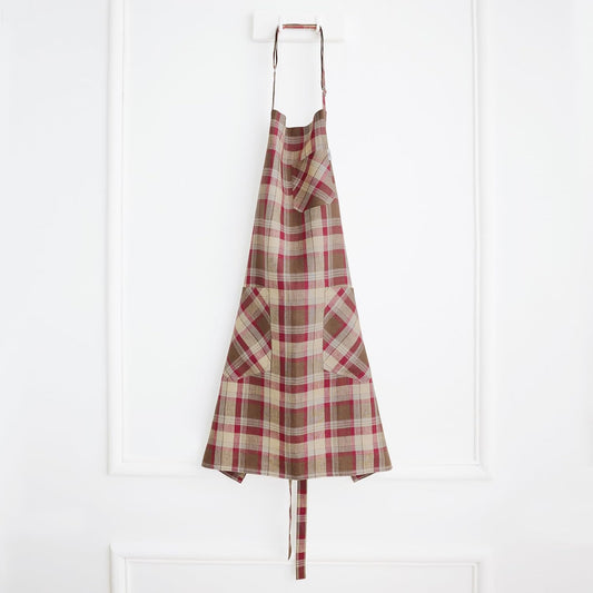 Solino Home Linen Bib Apron for Men & Women - Rustic Multicolor Kitchen Apron with Front Pockets - Handcrafted from European Flax