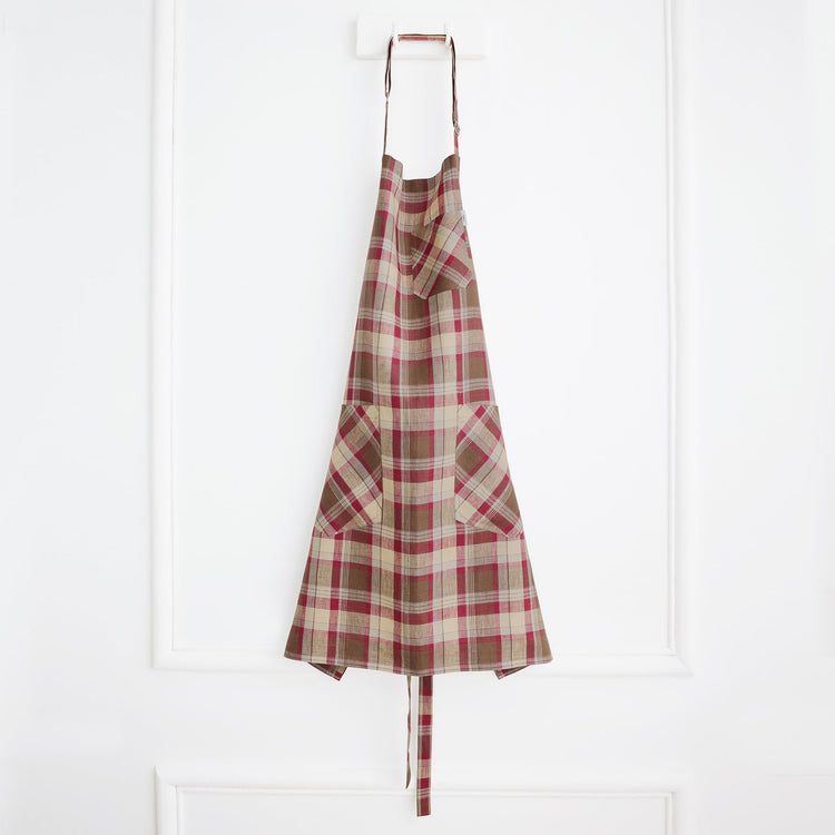 100% Pure Linen Kitchen Apron Multicolor