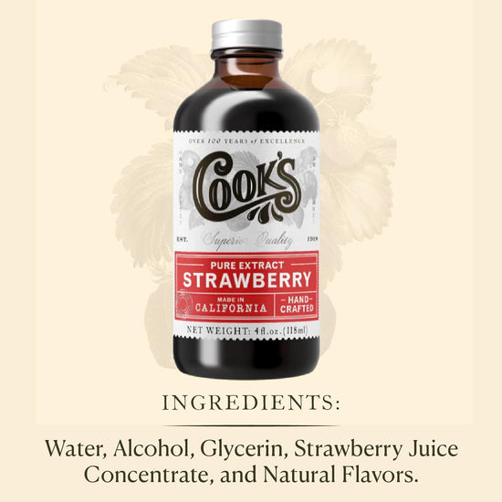 Cook's, Strawberry Extract for Baking, Preserves, Syrup, Cookies, Cakes, 8 oz - Nestoria